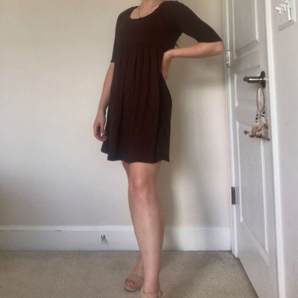 Dark Brown Mini Dress